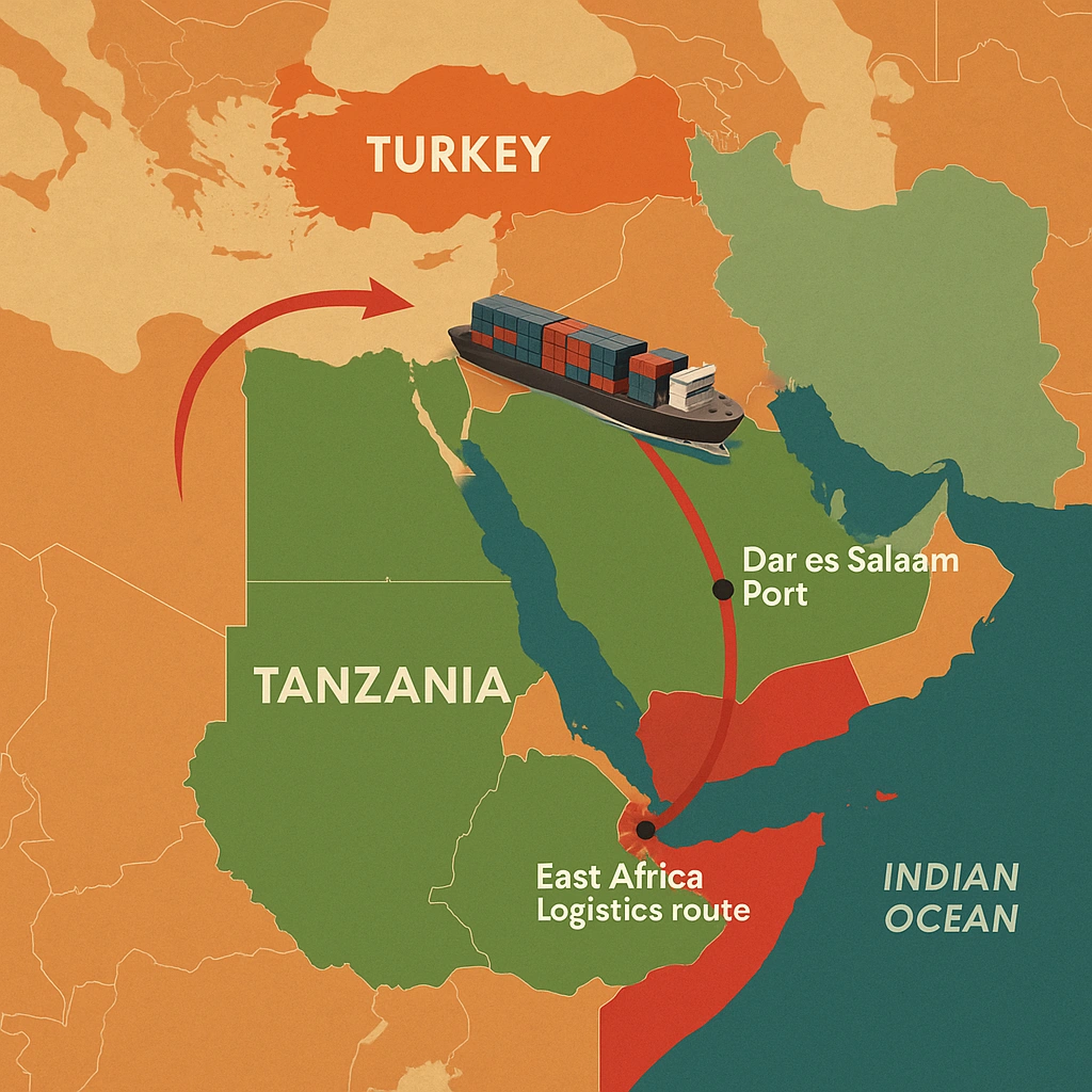 Türkiye Tanzanya konteyner taşımacılığı rotası, Dar es Salaam Limanı teslim denizyolu nakliye ve uygun navlun