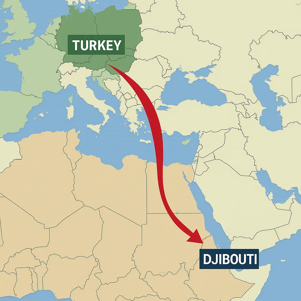 Türkiye Cibuti nakliye, denizyolu taşımacılığı, konteyner gemisi, Süveyş Kanalı.